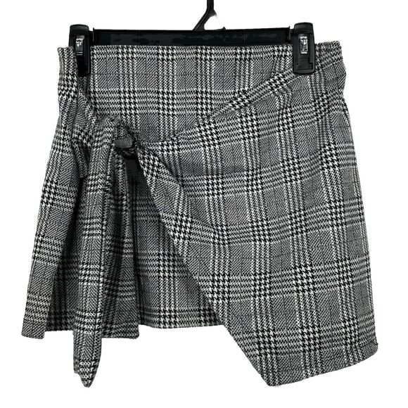 Sensational Collection Dresses & Skirts - Sensational Collection Women's Large Skirt Mini Faux Wrap Tie Pull On Plaid